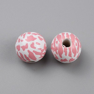 Printed Wood Beads WOOD-SZC0001-07C-1
