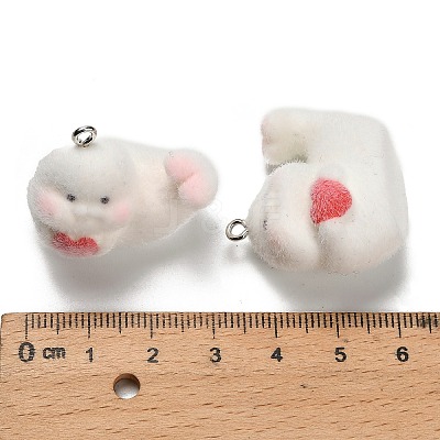 Flocky Opaque Resin Pendants RESI-I335-01P-01-1