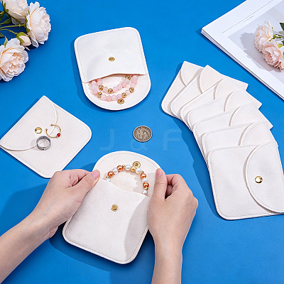10Pcs Velvet Jewelry Storage Bags with Snap Button ABAG-HY0001-17C-1