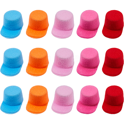 15Pcs 5 Colors EVA Craft Doll Hat DOLL-FH0001-06B-1