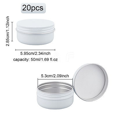 Round Aluminium Tin Cans CON-WH0079-13B-1