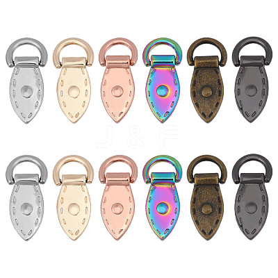 12Pcs 6 Colors Alloy Suspension Clasps FIND-CA0010-72-1