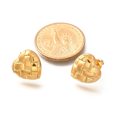 304 Stainless Steel Stud Earrings EJEW-R012-06G-1