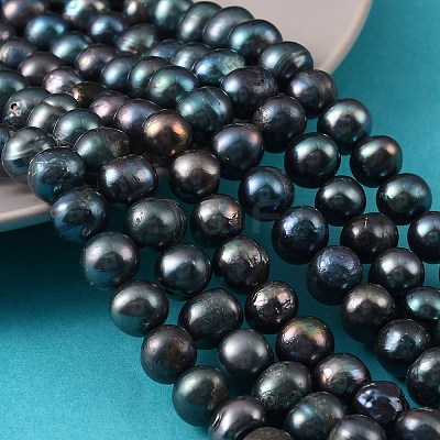 Dyed Natural Cultured Freshwater Pearl Beads Strands PEAR-L034-18A-1
