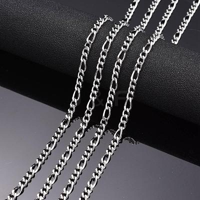 Tarnish Resistant 304 Stainless Steel Figaro Chains CHS-K001-82-1
