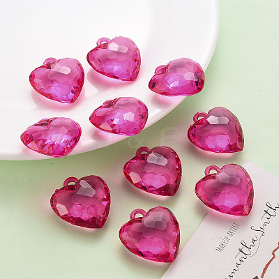 Transparent Acrylic Pendants X-TACR-T024-03B-906-1