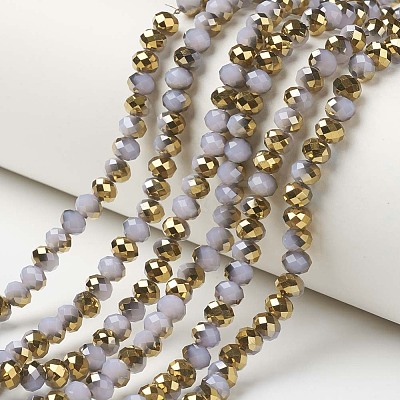Electroplate Glass Beads Strands EGLA-A034-J8mm-O04-1