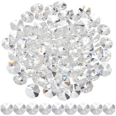 80Pcs Octagon Sew on Glass Rhinestone GLAA-SP0001-82B-02-1