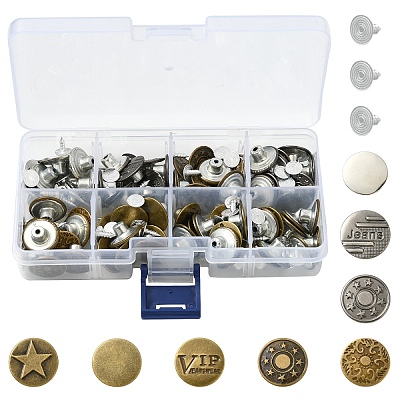 Iron Button Pins for Jeans BUTT-YW0001-01A-1