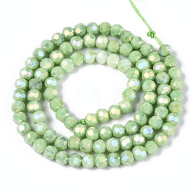 Anti-Tarnish Electroplate Glass Beads Strands EGLA-T021-4mm-15-09-1
