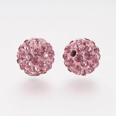Polymer Clay Rhinestone Beads RB-K050-8mm-C26-1