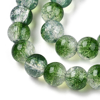 Transparent Crackle Baking Paint Glass Beads Strands DGLA-T003-01C-04-1
