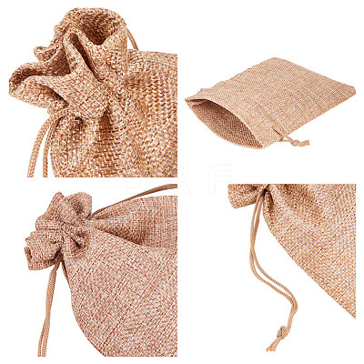 Burlap Packing Pouches Drawstring Bags ABAG-BC0001-07B-14x10-1