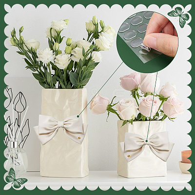 60Pcs Transparent Acrylic Double-sided Adhesive Stickers FIND-WH0139-98A-1