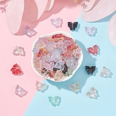 100Pcs Transparent Glass Beads GLAA-CJ0002-40-1