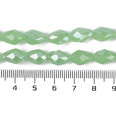 Opaque Solid Color Electroplate Glass Beads Strands EGLA-N013-J8mm-B04-1