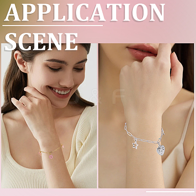 20Pcs 2 Colors 304 Stainless Steel Paperclip Chains Bracelets BJEW-BM0001-01-1