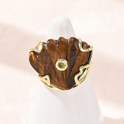 Natural Tiger Eye Cuff Rings GG-CBA5FCC-04G-08-1