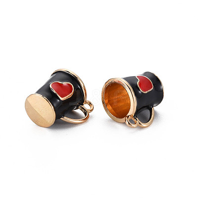 Rack Plating Alloy Enamel Charms ENAM-T015-013E-NR-1