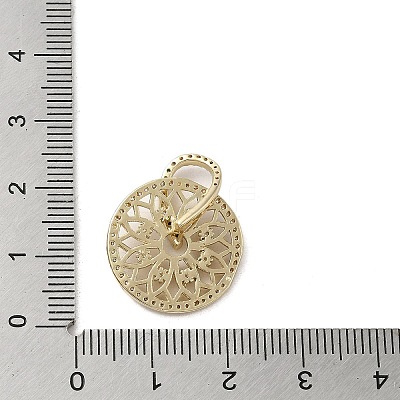 Brass Micro Pave Clear Cubic Zirconia Pendants KK-M275-36G-1