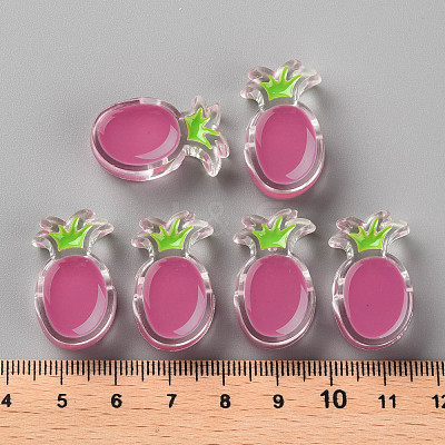 Transparent Enamel Acrylic Beads TACR-S155-002I-1