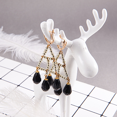 Brass Hoop Earring Findings with Latch Back Closure LS-KK-L148-07-1