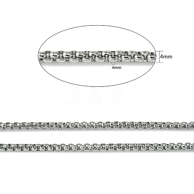 Tarnish Resistant 304 Stainless Steel Box Chains CHS-K001-37C-1