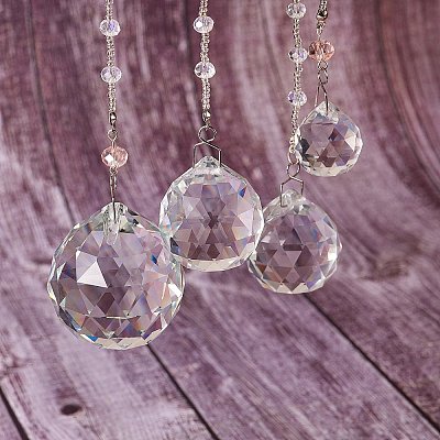 Teardrop Transparent K9 Glass Pendants DJEW-SZ0001-02P-1