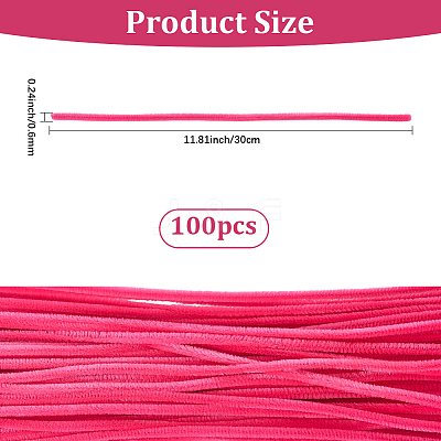 100Pcs DIY Plush Sticks FIND-SP0004-72D-1