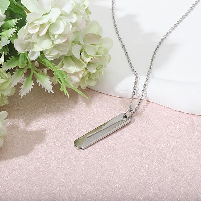 6Pcs 304 Stainless Steel Pendant Necklace NJEW-CA0001-20P-1