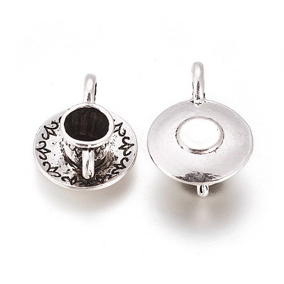 Coffee Cup Tibetan Style Alloy Pendants LS-TIBEP-A13415-AS-RS-1