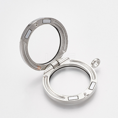 Alloy Magnetic Locket Pendants PALLOY-T052-23P-1