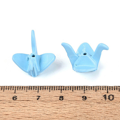 Rack Plating Spray Painted Alloy Beads PALLOY-T091-31C-1