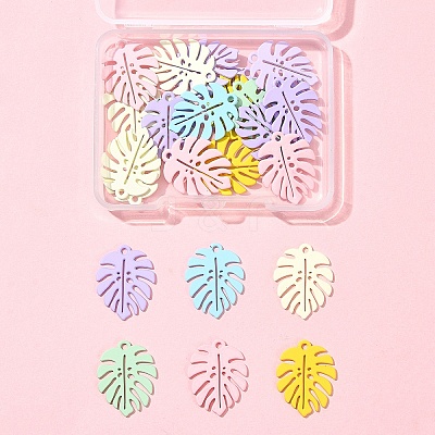 24Pcs Spray Painted Alloy Pendants FIND-FS0003-35-1