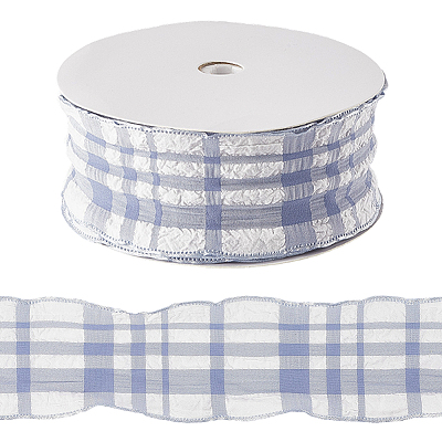 1 Roll Polyester Ruffled Ribbon SRIB-CY0001-14C-1