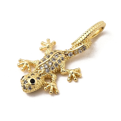 Brass Micro Pave Cubic Zirconia Pendants KK-I360-046G-1