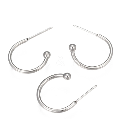 Tarnish Resistant 304 Stainless Steel Earring Hooks STAS-K211-01P-A-1