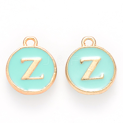 Golden Plated Alloy Enamel Charms ENAM-S118-05Z-1