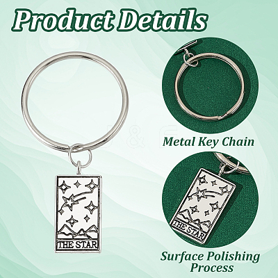 5Pcs 5 Styles Zinc Alloy Pendants Keychains FIND-HY0004-10-1