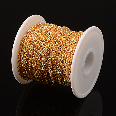 Ion Plating(IP) 304 Stainless Steel Textured Cable Chains CHS-H007-46G-1