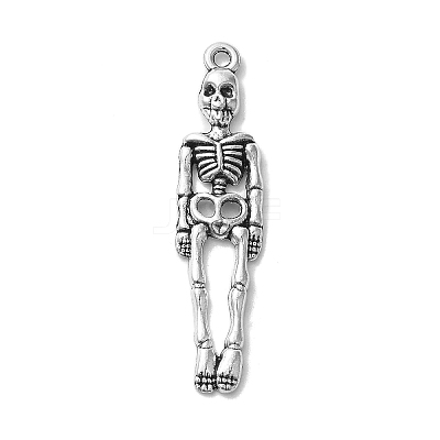 Tibetan Style Alloy Pendants for Halloween PALLOY-O002-09B-AS-1
