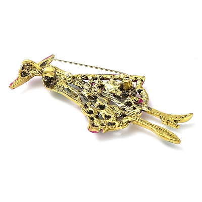 Fashion Lady Alloy Rhinestone Brooches JEWB-Z024-01AG-1