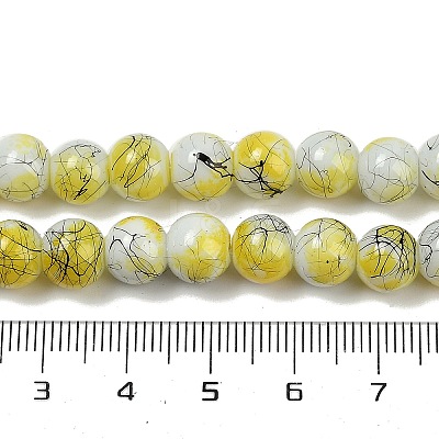 Drawbench & Baking Paint Glass Beads Strands GLAA-S176-03-1