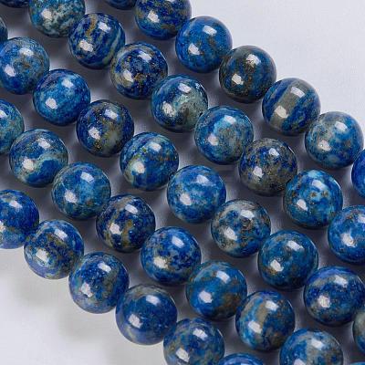 Natural Lapis Lazuli Beads Strands G-K254-01-6mm-1