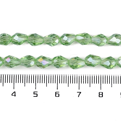 Transparent Electroplate Glass Beads Strands EGLA-N013-T10mm-B13-1