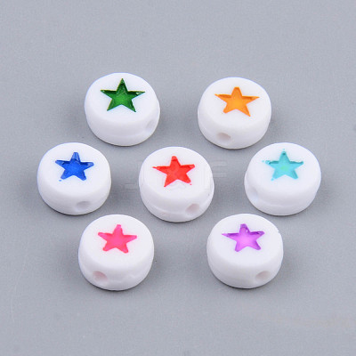 Opaque Acrylic Enamel Beads X-MACR-S273-34-1