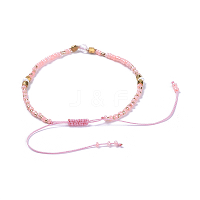 Adjustable Nylon Thread Braided Beads Bracelets BJEW-JB04379-03-1