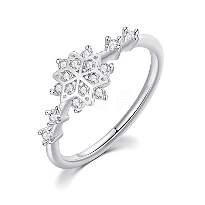 Brass Micro Pave Clear Cubic Zirconia Finger Rings FS-WGF1294-09-1