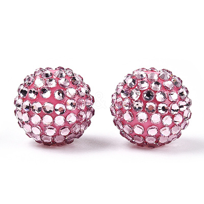 Transparent Resin Rhinestone Graduated Beads RESI-S314-10x12-M-1