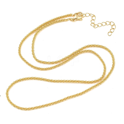 2MM Brass Chain Necklaces for Women NJEW-A062-02G-1